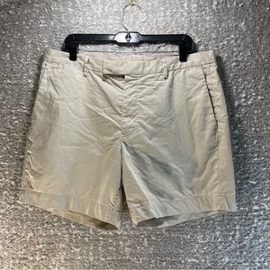 Polo Ralph Lauren Khaki Shorts 35 Classic 6.5" Inseam Flat Front Casual Straight